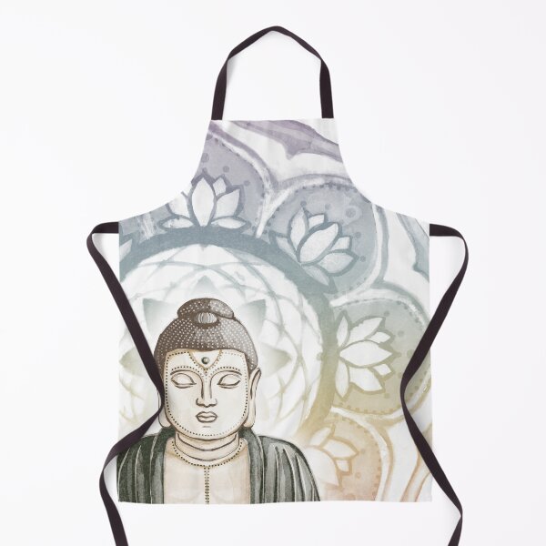Item preview, Buddha Padma Watercolor - Fawn Earth Pine - Rainbow Sunset Halo designed and sold by Irene Estelle.