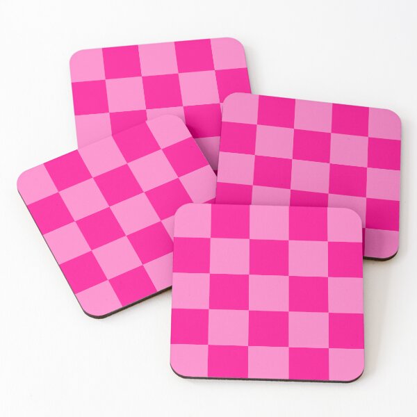 Item preview, Vibrant Pink Checkerboard Pattern - Minimalist Two-Tone Geometric Design designed and sold by yusraadesignz.