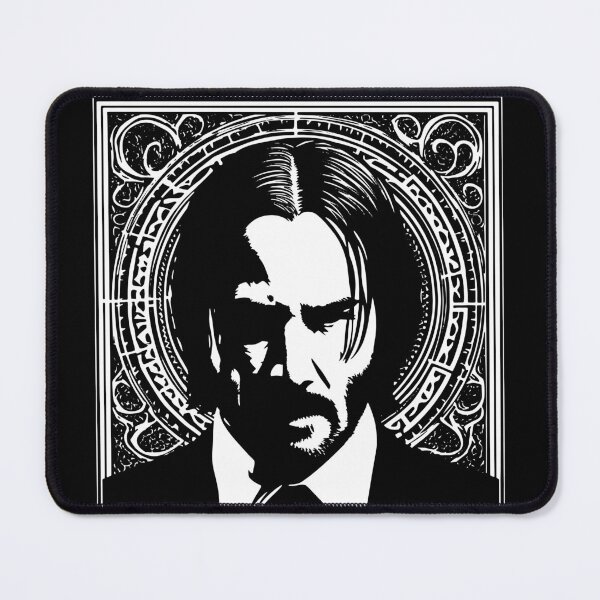 Item preview, Black and white icon of brutal John Wick designed and sold by 127sm.