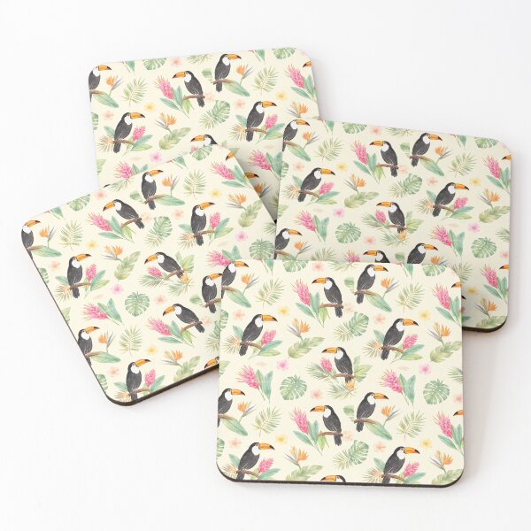 Item preview, Toucan with Wildflowers Seamless Pattern designed and sold by Verdaire.
