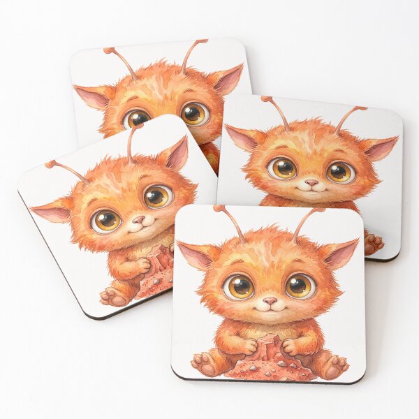 Item preview, Cute Little Mars Monster: Adorable Watercolor Alien designed and sold by Gene Lvov.