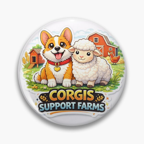 Item preview, Corgis Support Farms Cute Farm Animal Design designed and sold by PavelskiArt.
