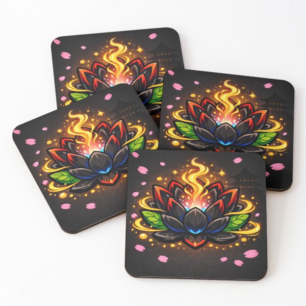 Artikelvorschau, Leuchtender schwarzer Lotus | Mystische Flammenlotus-Fantasykunst | Spiritueller Neonlotus entworfen und verkauft von WhyNotZuK.