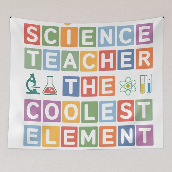 Item preview, Science Teacher The Coolest Element Colorful Block Letters Microscope Atom Gift Classic T-Shirt designed and sold by AnnDesignStudio.