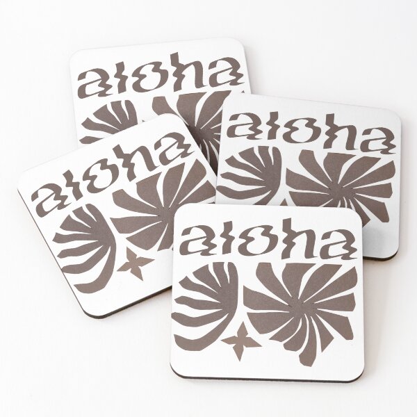 Item preview, Graphic Black and White Floral Aloha Original Design  designed and sold by ErynRoseDesign.