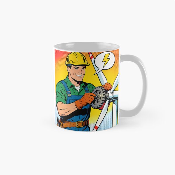Item preview, Wind Turbine Technician Retro Pop Art designed and sold by MarineIndustry.