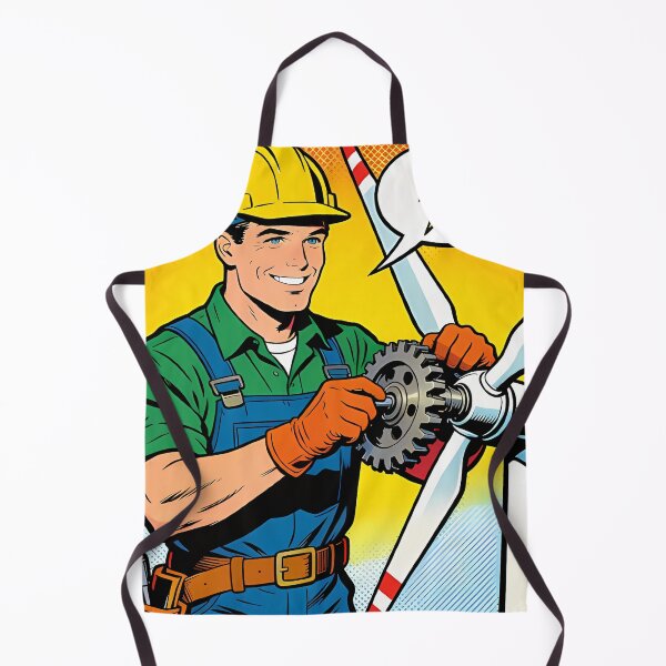 Item preview, Wind Turbine Technician Retro Pop Art designed and sold by MarineIndustry.