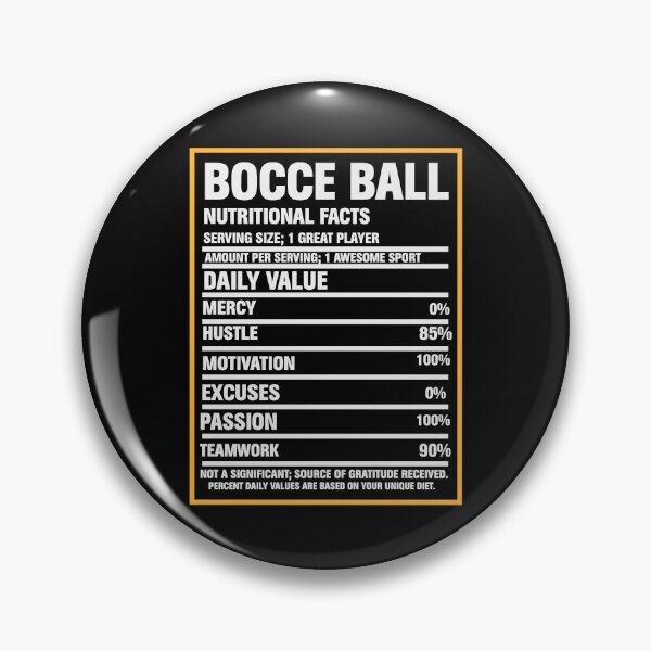 Item preview, Bocce Ball Nutrition Facts designed and sold by EmeraldeaArt.