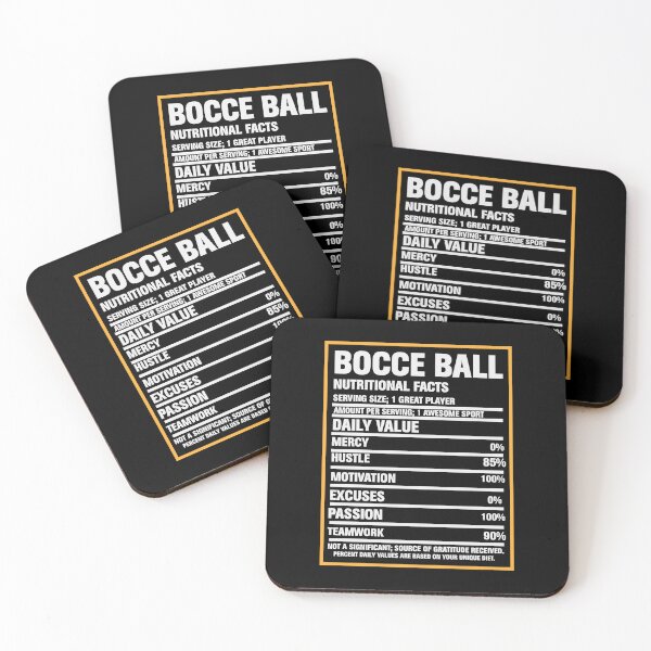 Item preview, Bocce Ball Nutrition Facts designed and sold by EmeraldeaArt.