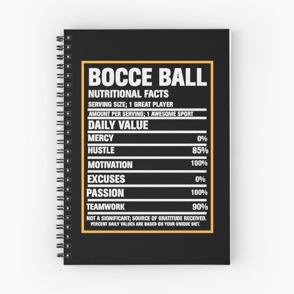 Item preview, Bocce Ball Nutrition Facts designed and sold by EmeraldeaArt.