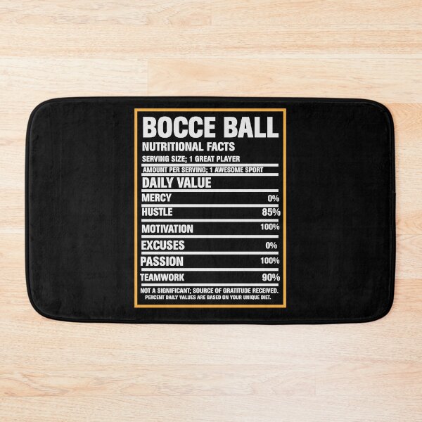 Item preview, Bocce Ball Nutrition Facts designed and sold by EmeraldeaArt.