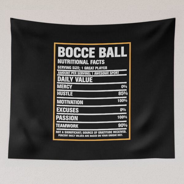 Item preview, Bocce Ball Nutrition Facts designed and sold by EmeraldeaArt.