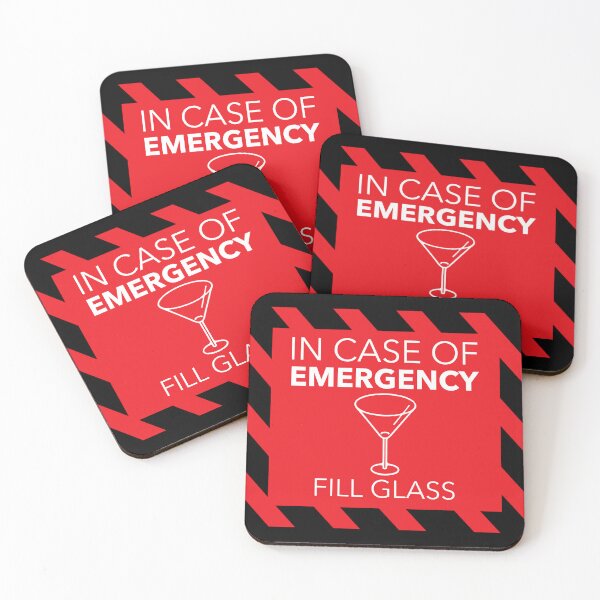 Item preview, In Case Of Emergency Fill Glass designed and sold by Mark4ArtTees.