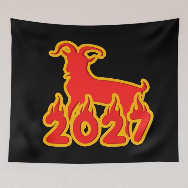 Item preview, 2027 Year Of The Fire Goat designed and sold by CDPrintsDesigns.