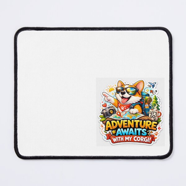 Item preview, Adventure Awaits With My Corgi Travel Dog Design designed and sold by PavelskiArt.