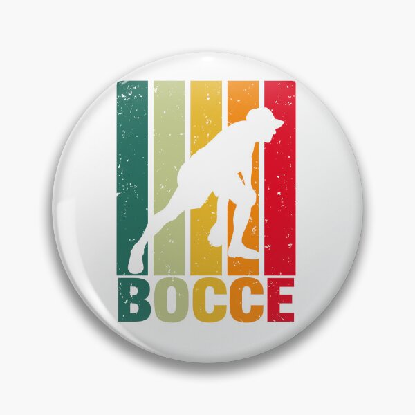 Item preview, Retro Bocce Player Silhouette – Vintage Color Style designed and sold by EmeraldeaArt.