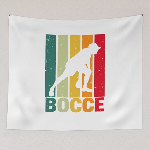 Item preview, Retro Bocce Player Silhouette – Vintage Color Style designed and sold by EmeraldeaArt.