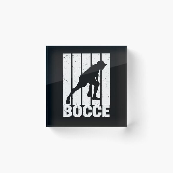 Item preview, white color Bocce Player Silhouette design designed and sold by EmeraldeaArt.