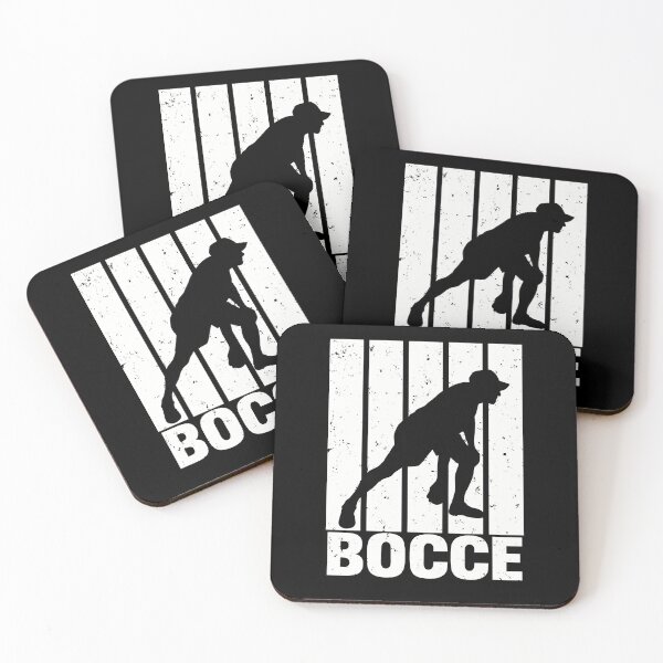 Item preview, white color Bocce Player Silhouette design designed and sold by EmeraldeaArt.