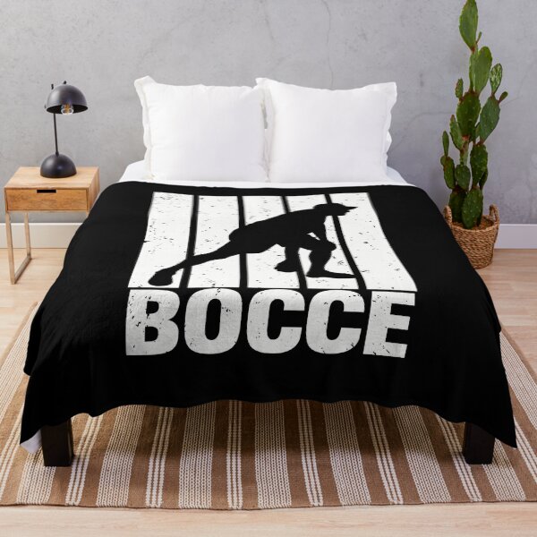 Item preview, white color Bocce Player Silhouette design designed and sold by EmeraldeaArt.