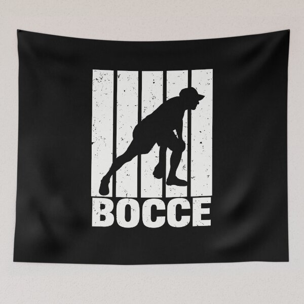 Item preview, white color Bocce Player Silhouette design designed and sold by EmeraldeaArt.