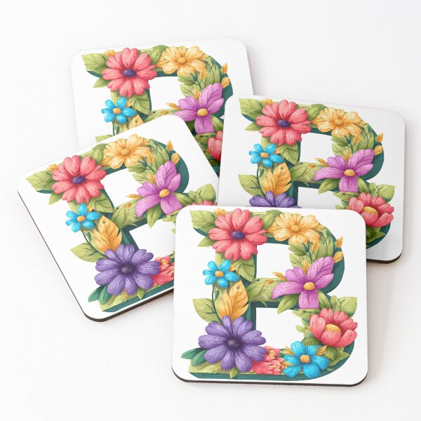 Item preview, Floral Letter B - Vibrant Botanical Alphabet Art Print designed and sold by DesignArtist.ia.