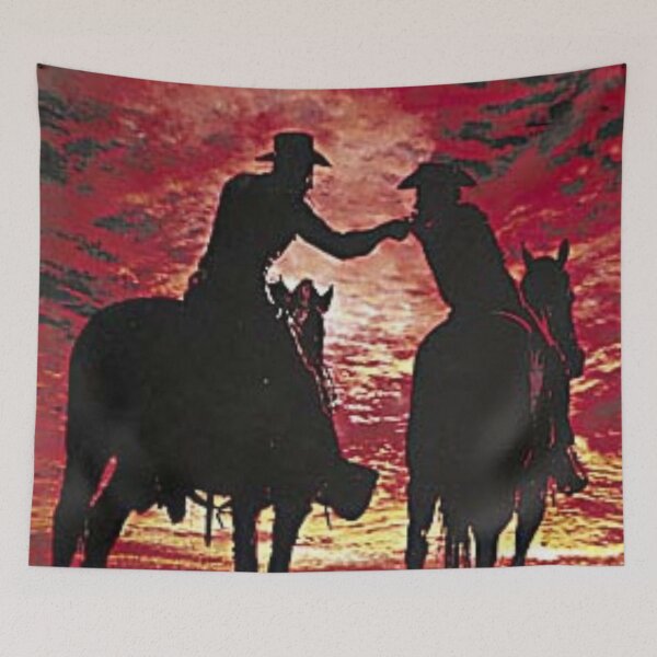 Item preview, Real Cowboys on horses at a stunning sunset designed and sold by neworderu2.