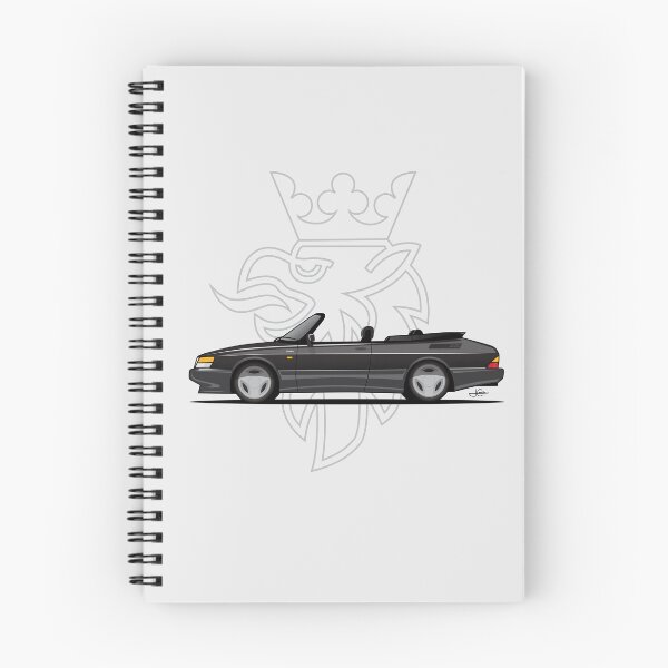 Item preview, Saab 900 Turbo Aero Convertible Illustration Black designed and sold by blackdogshop.