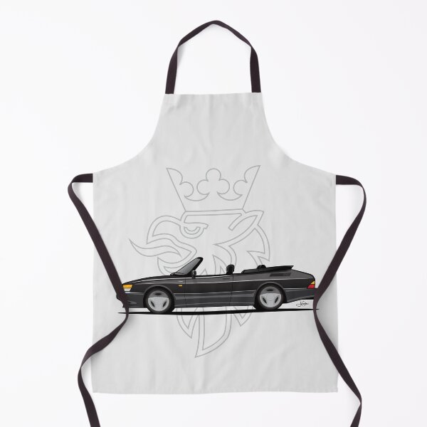 Item preview, Saab 900 Turbo Aero Convertible Illustration Black designed and sold by blackdogshop.