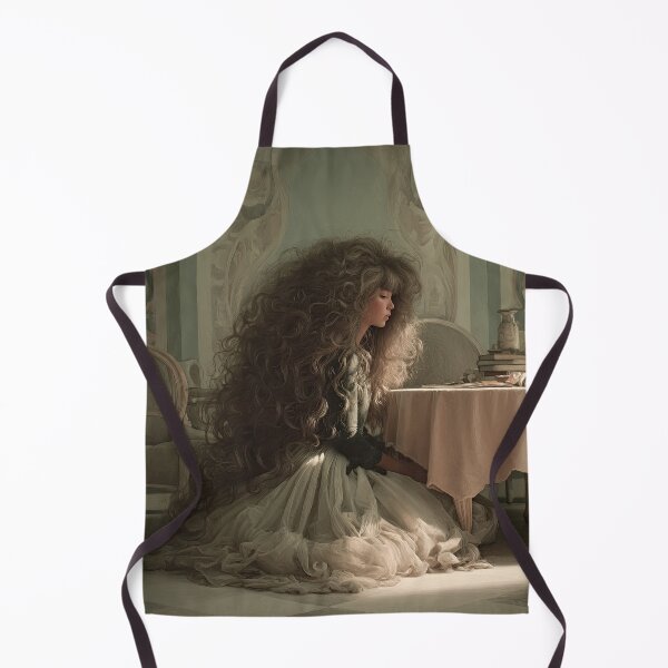 Item preview, Girl with Voluminous Curly Hair Sitting at Table in Soft Light designed and sold by Shannon Hilson.