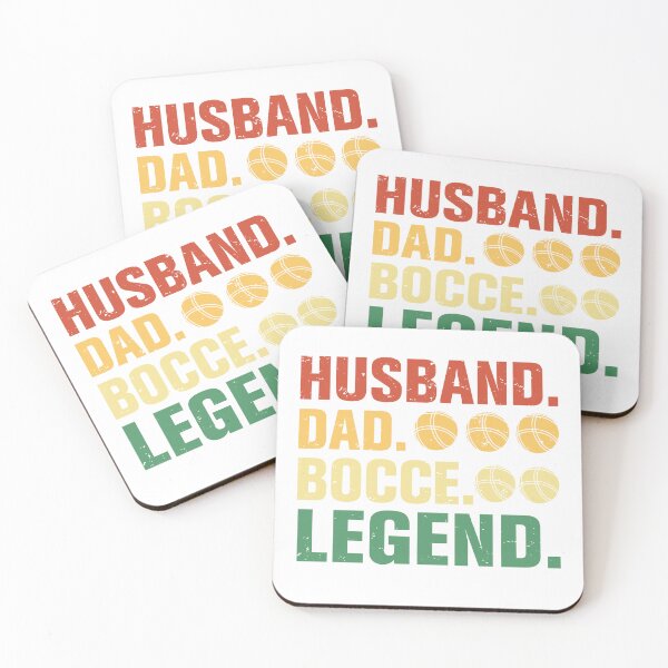Item preview, Husband Dad Bocce Legend – Retro Vintage Colors Design designed and sold by EmeraldeaArt.