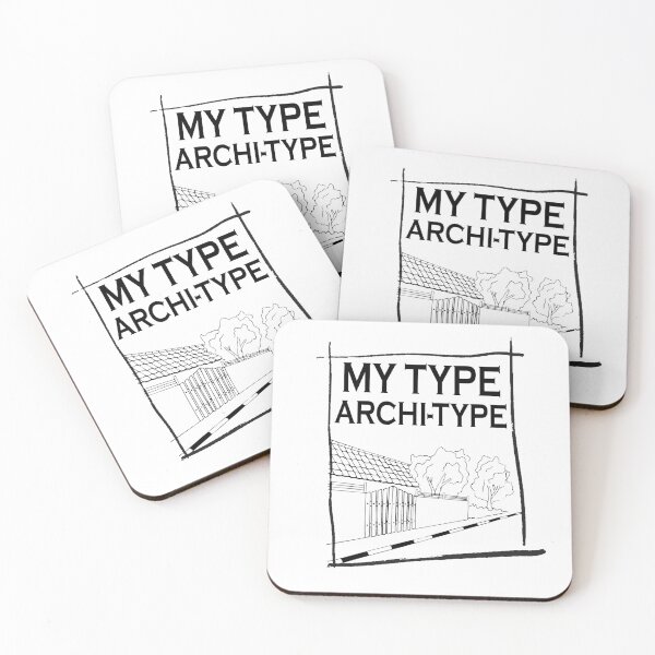 Item preview, My Type Archi-type | Funny Architecture Pun Hand-Drawn Minimalist Line Art designed and sold by Dimu Co..