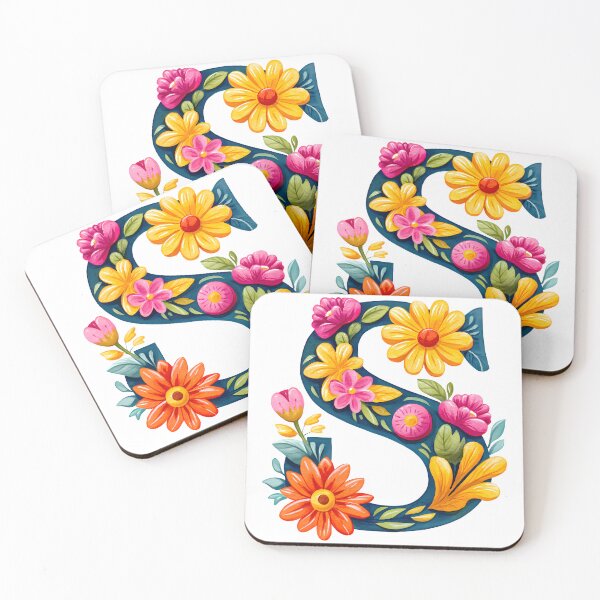 Item preview, Floral Letter S - Vibrant Botanical Alphabet Art Print designed and sold by DesignArtist.ia.