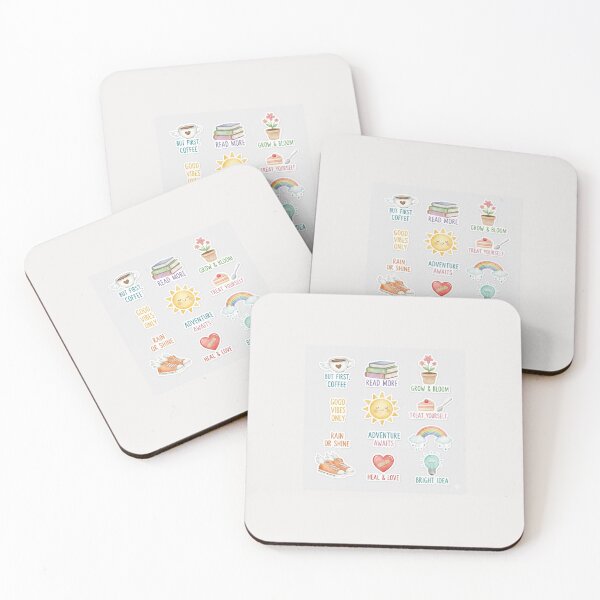 Item preview, Cute Motivational Quote Sticker Set – Positive Aesthetic Stickers with Inspirational Sayings designed and sold by Qingtian814.