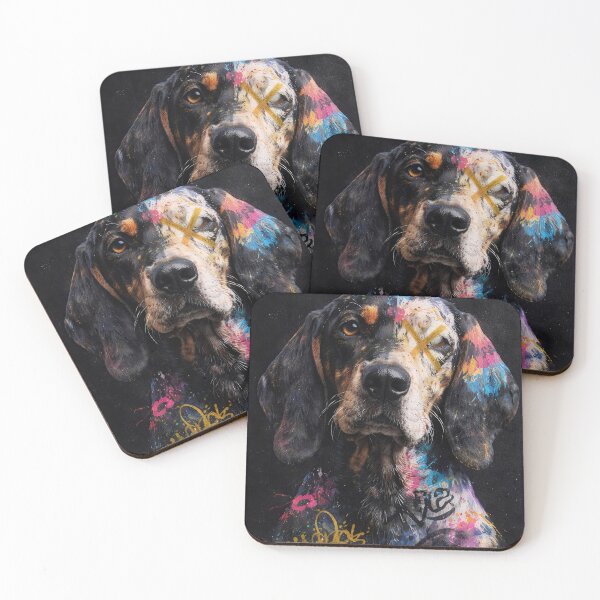 Item preview, Graffiti Dog Portrait Colorful Street Art Paint Splatter Puppy Artwork designed and sold by Meteor Destroyer.