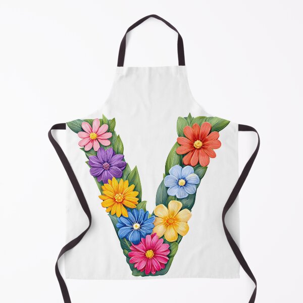 Item preview, Floral Letter V - Vibrant Botanical Alphabet Art Print designed and sold by DesignArtist.ia.