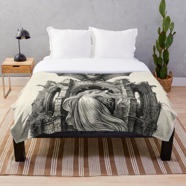 Item preview, Gothic Bat Cathedral Angel Engraving Art designed and sold by meliodaria.
