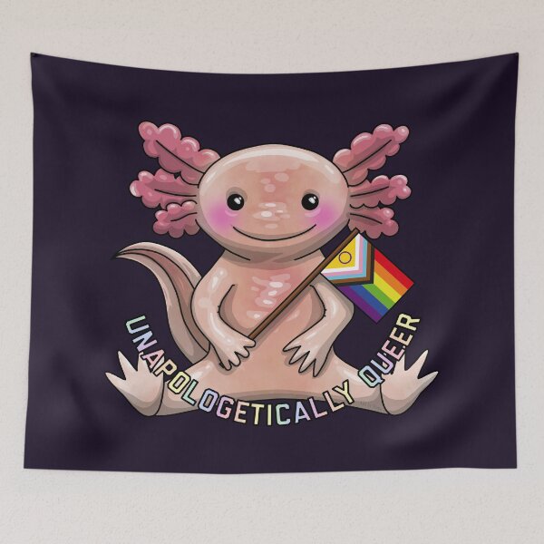 Item preview, Unapologetically Queer Progress Pride Axolotl designed and sold by Art by Veya.