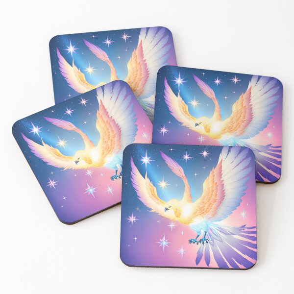 Item preview, Crystalline Cosmic Phoenix Rising Ethereal Nebula Art designed and sold by CrystalVanta.