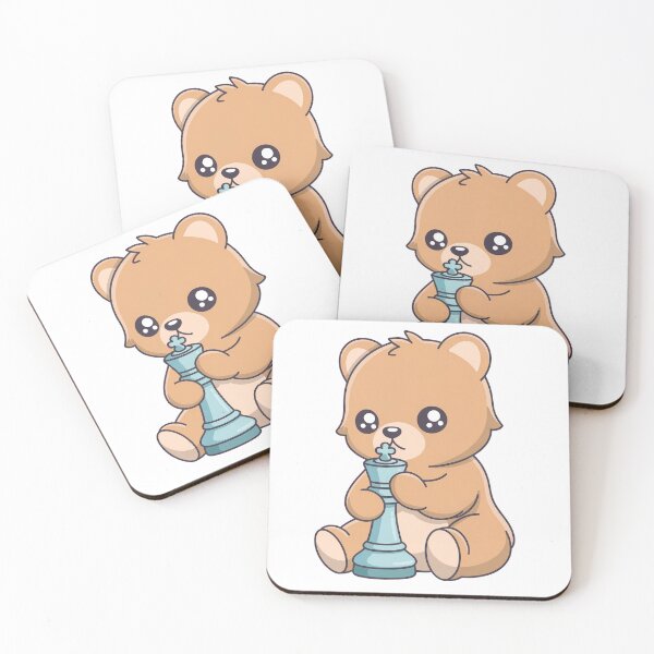 Item preview, Cute Bear Playing Chess Kawaii Teddy Design designed and sold by ArdjaN_PL.