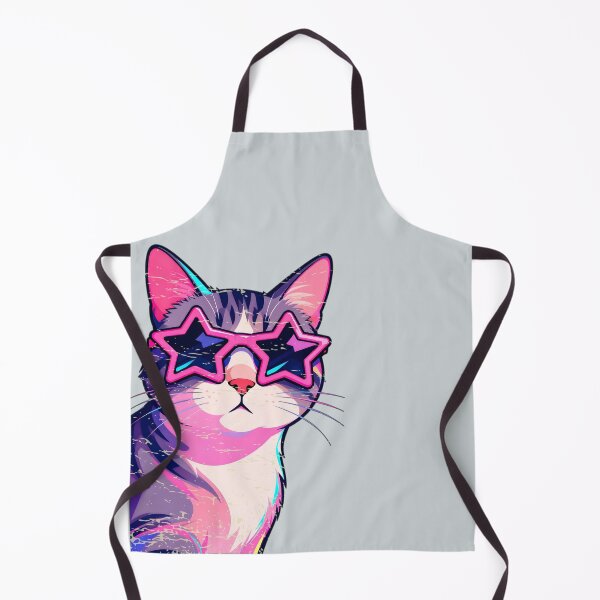 Item preview, Cool Cat with Pink Star Glasses Y2K Retro designed and sold by AOCollections.