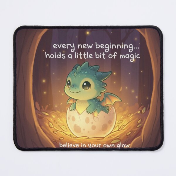 Item preview, "Every New Beginning Holds Magic" Magical Dragon Hatchling   designed and sold by DreamCasterArt.