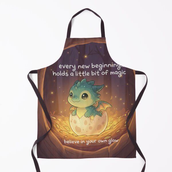 Item preview, "Every New Beginning Holds Magic" Magical Dragon Hatchling designed and sold by DreamCasterArt.
