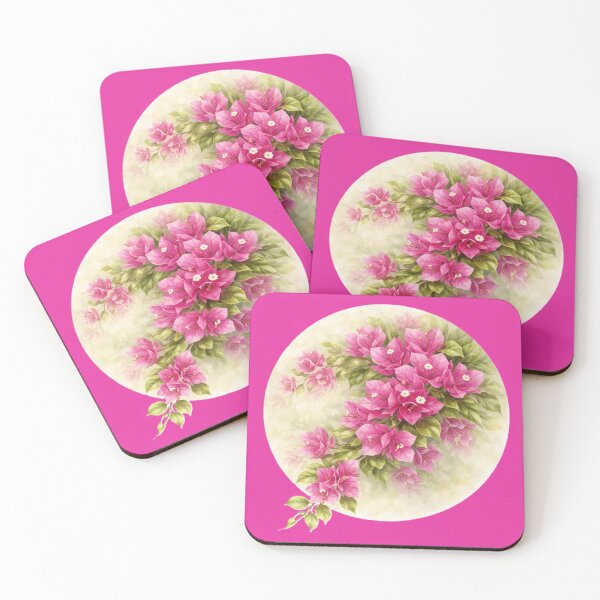 Item preview, Bougainvillea Cascade – Vibrant Climbing Bloom Circle Design designed and sold by TheJoyfulPen.