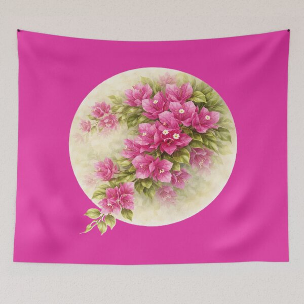 Item preview, Bougainvillea Cascade – Vibrant Climbing Bloom Circle Design designed and sold by TheJoyfulPen.