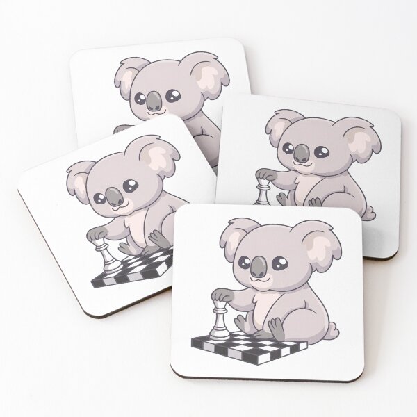 Item preview, Cute Koala Playing Chess Kawaii Chill Animal Design designed and sold by ArdjaN_PL.