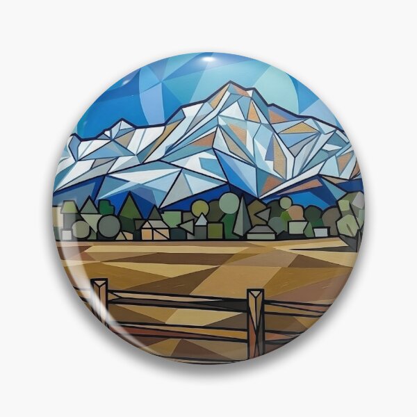 Aperçu de l'œuvre Paysage de montagne low poly géométrique style Colorado art de la nature créée et vendue par Meteor Destroyer.