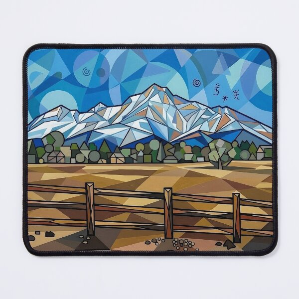 Item preview, Low Poly Mountain Landscape Geometric Colorado Style Scenic Nature Art designed and sold by Meteor Destroyer.