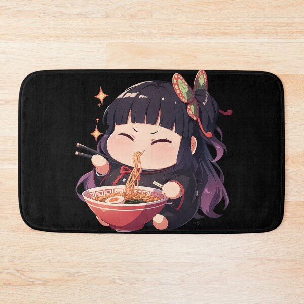 Item preview, Kanao Tsuyuri Demon Slayer Chibi Ramen Butterfly Smile designed and sold by mildaclairmo.