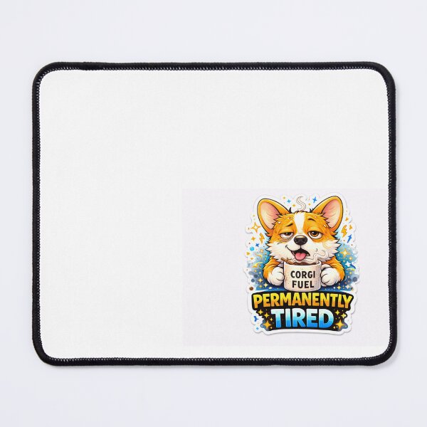Item preview, Permanently Tired Funny Corgi Coffee Design designed and sold by PavelskiArt.